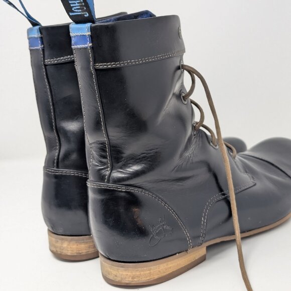JOHN FLUEVOG Lace Up Leather Combat Boot Radio BBC Men\'s 8 (Or wm 9.5 or 10?)